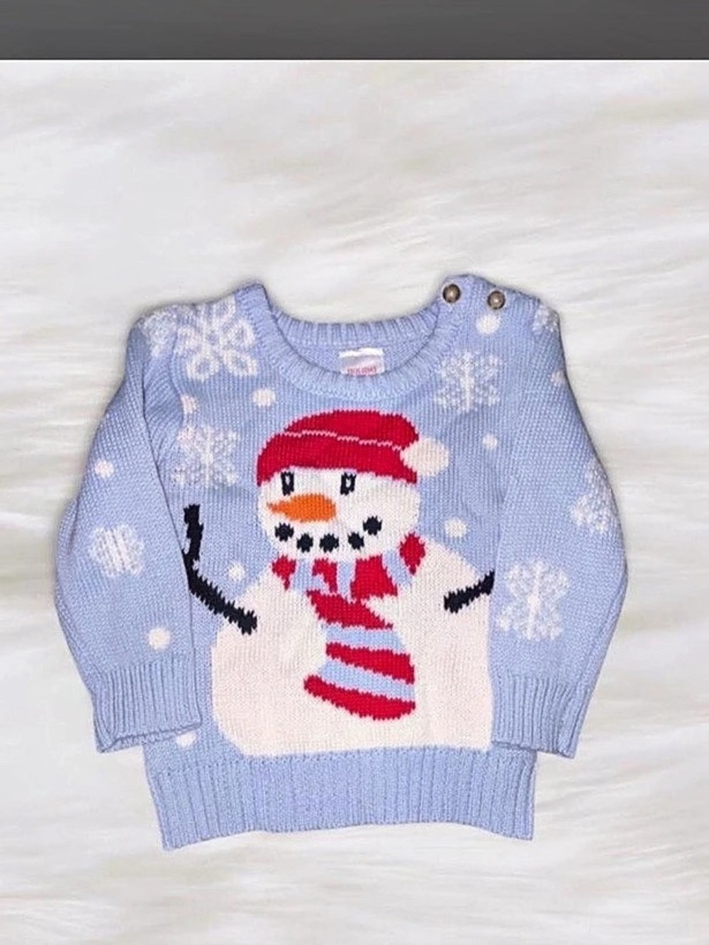 Snowman Sweater in Blue NWT